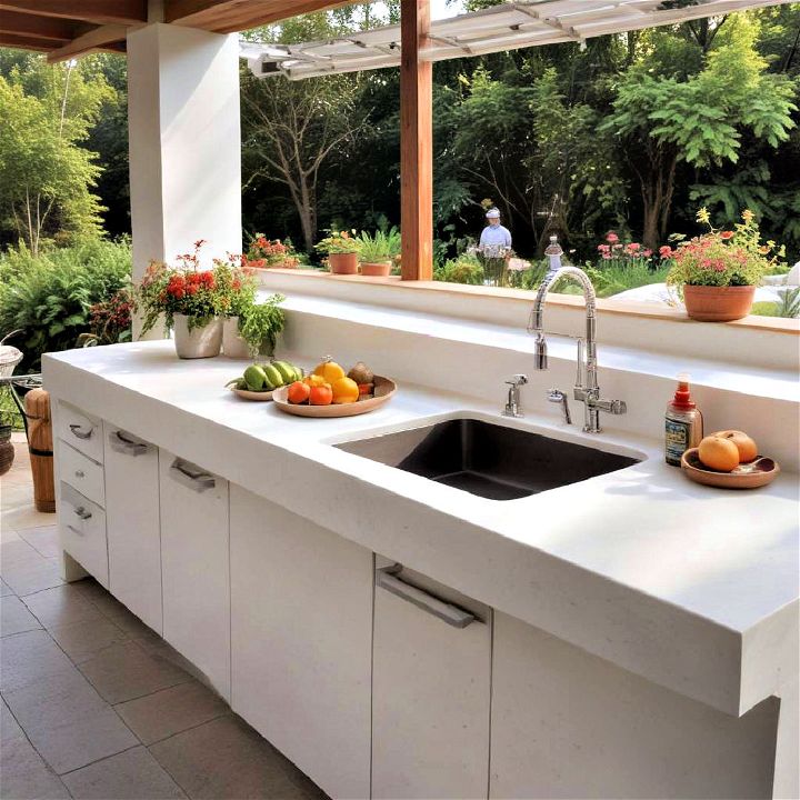 corian countertop for outdoor kitchen