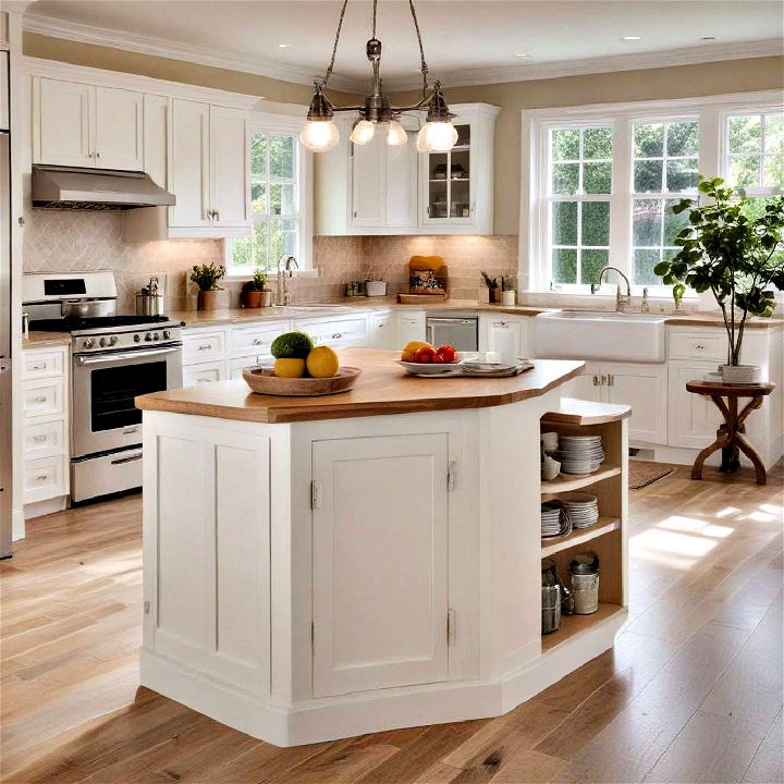 corner island for uniquely shaped kitchens