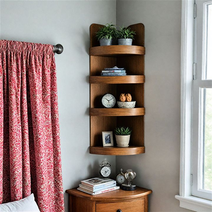 corner shelves to store everyday essentials