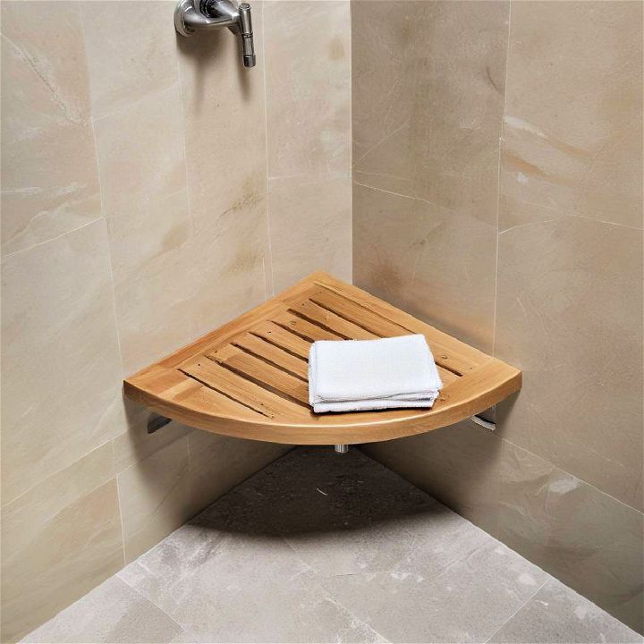 corner shower bench design