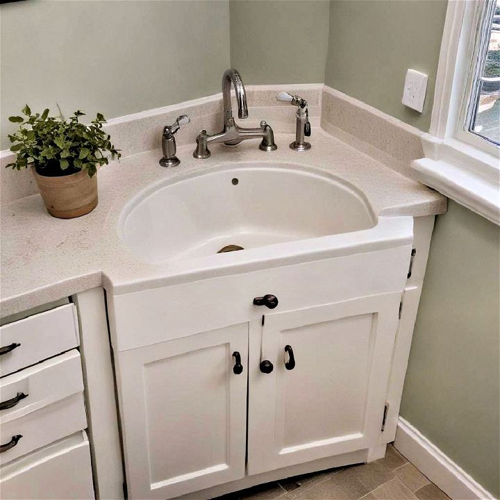 corner sink for laundry room