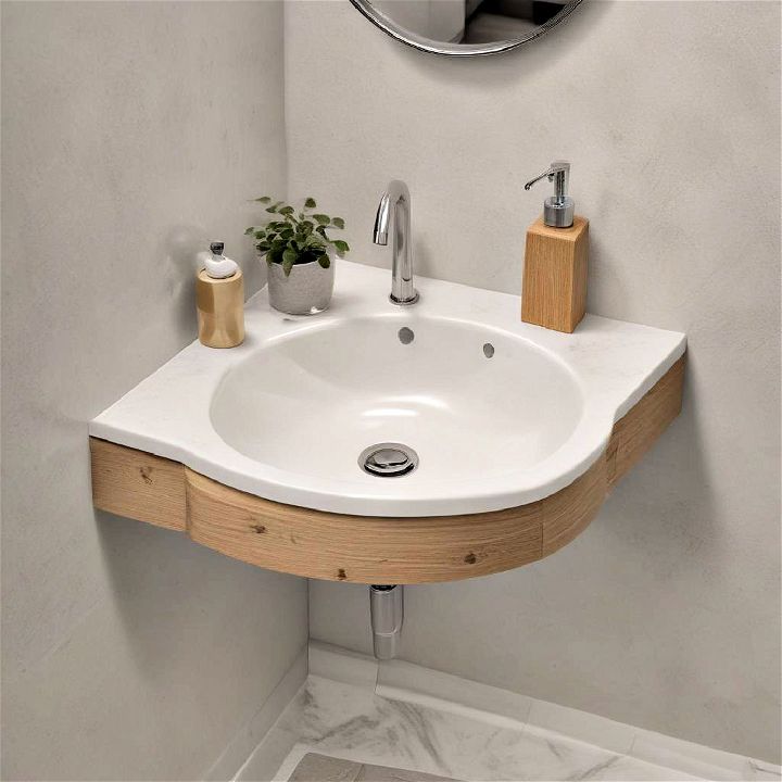 corner wall mounted sink