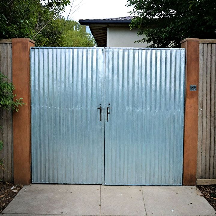 corrugated metal gate