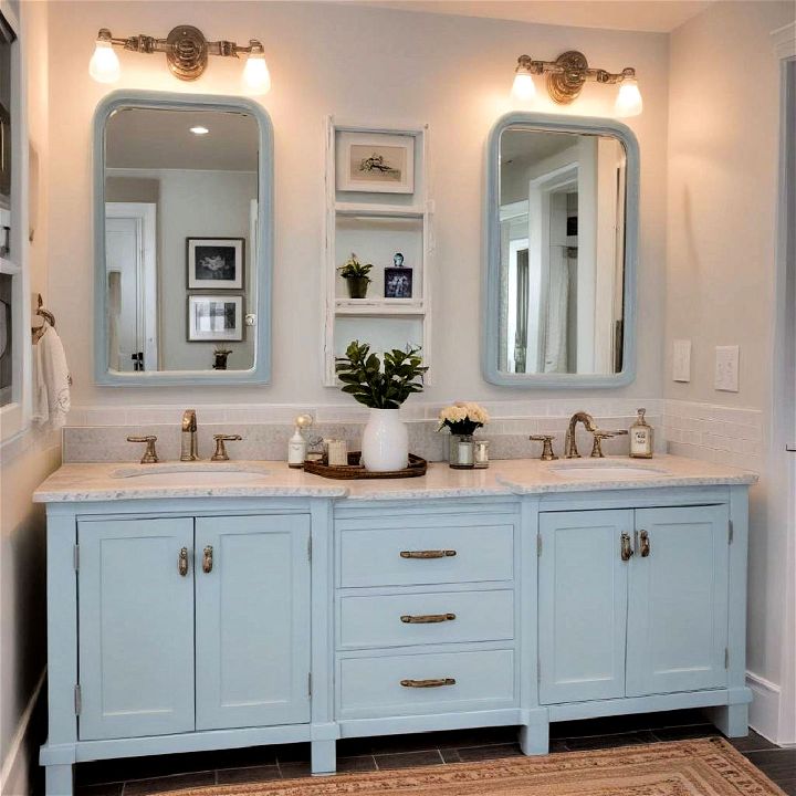 cottage inspired double vanity