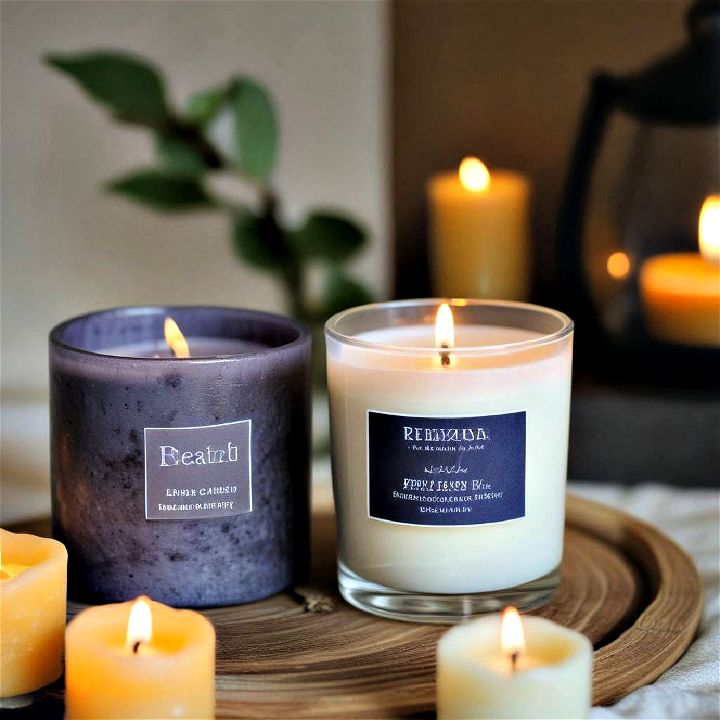 cozy and pleasant scented candles
