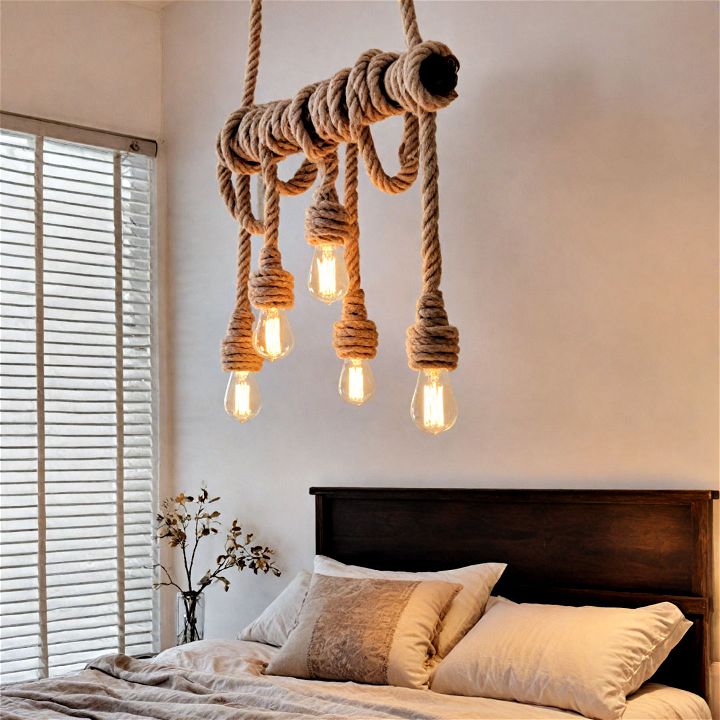 cozy and rustic cotton rope lighting