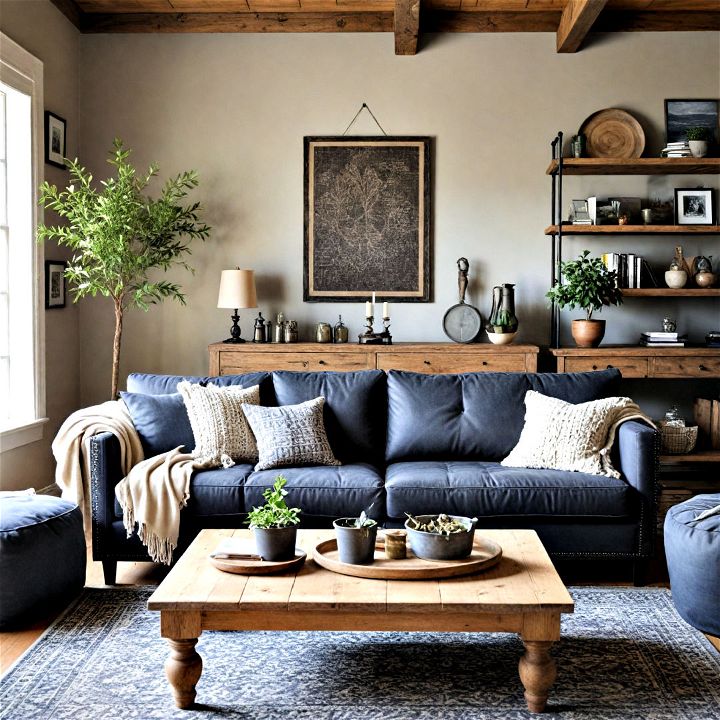 cozy and rustic living room