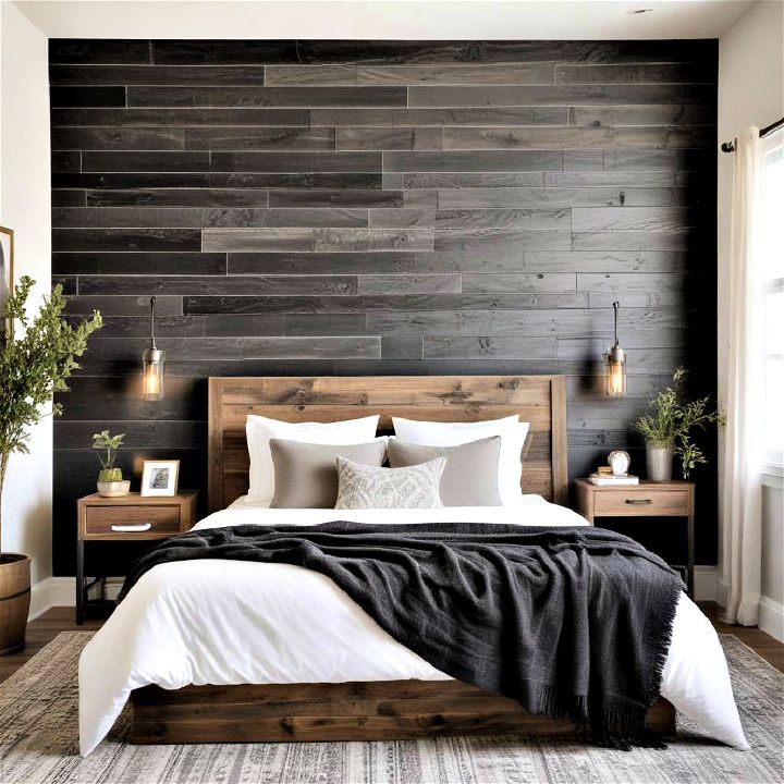 cozy and stylish black barnwood planks