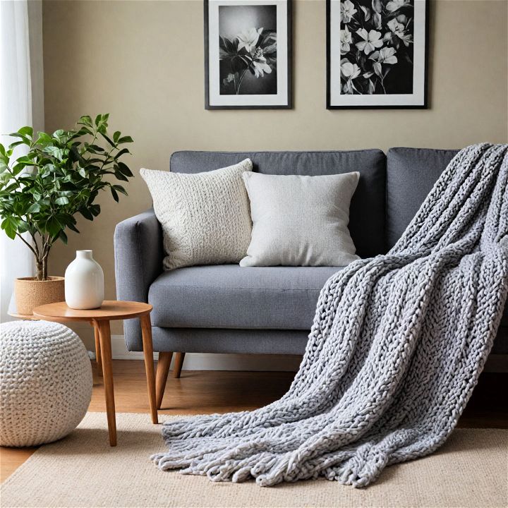 cozy and warm chunky knit throw