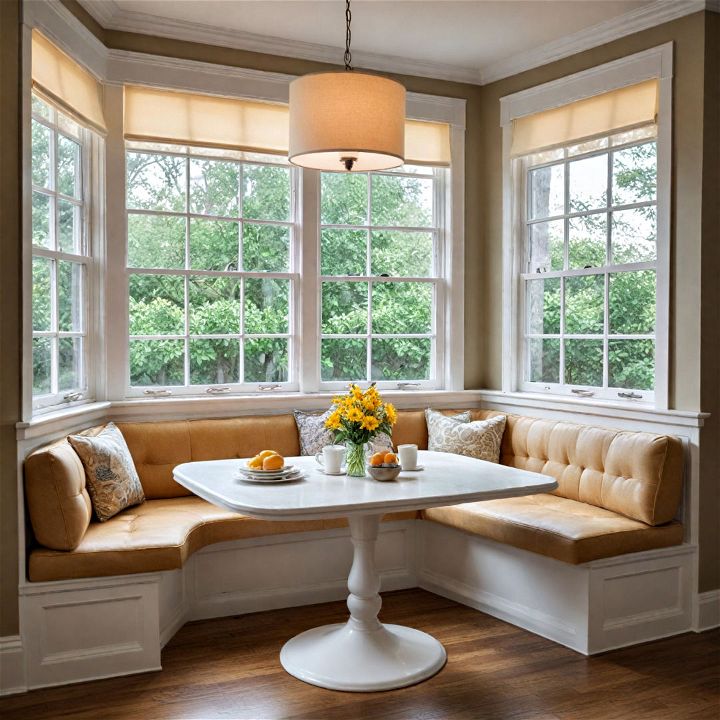 cozy breakfast nook with banquette seating