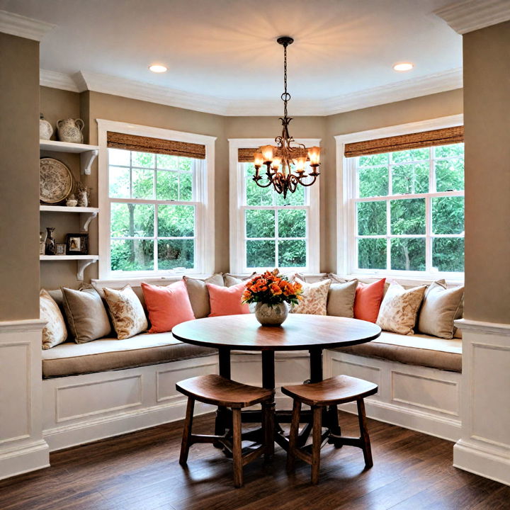 cozy built in breakfast nook