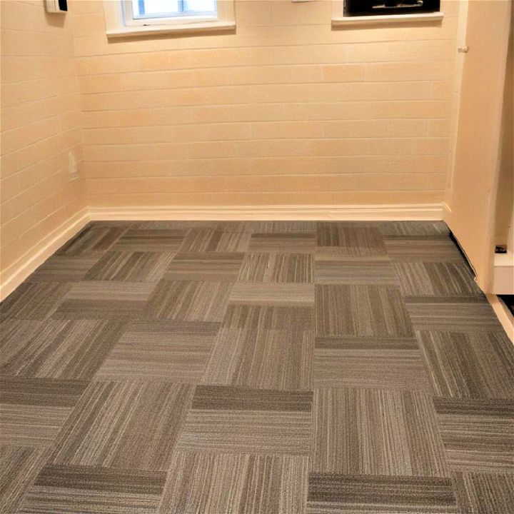 cozy carpet tile for basement floor