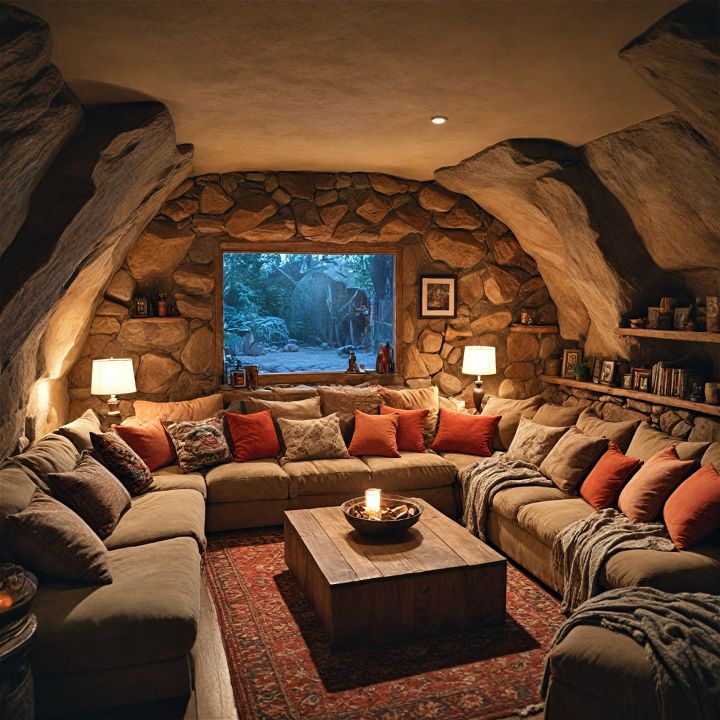 cozy cave sunken living room