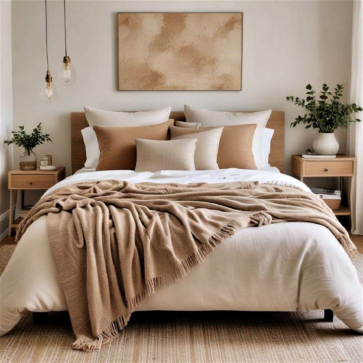 cozy earthy beige throw blanket