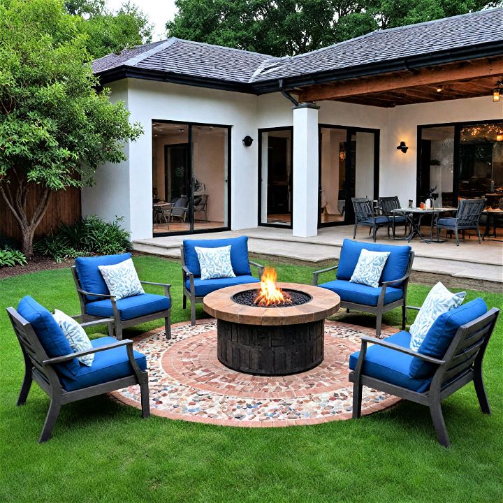 cozy fire pit seating