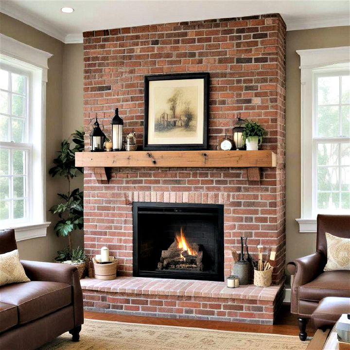 cozy fireplace nook