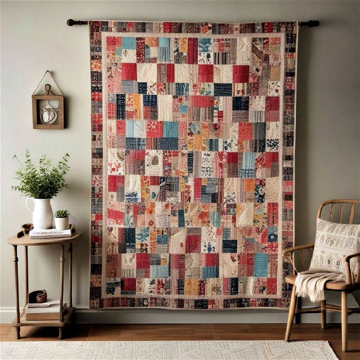 cozy hanging a quilt