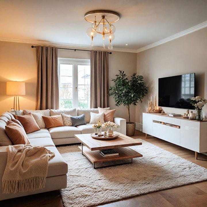 cozy hygge living room for relaxation