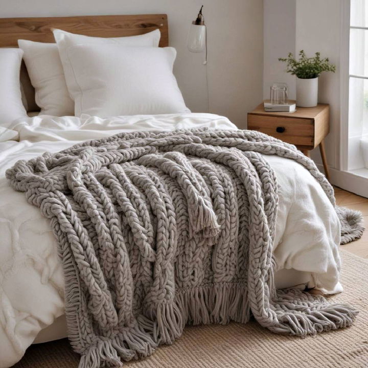 cozy knitted blanket