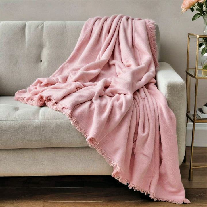 cozy pink throw blanket