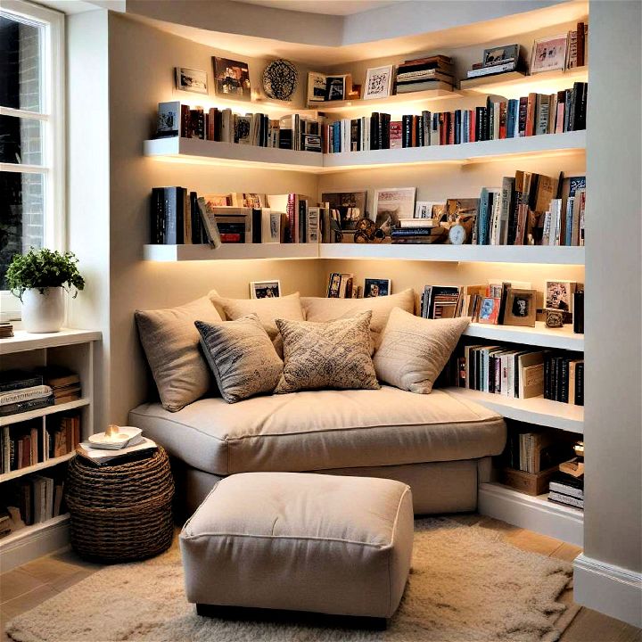 cozy reading nook for basements