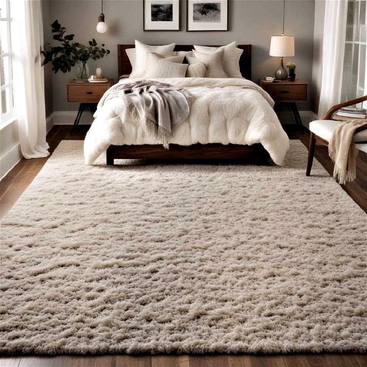 cozy rug for relaxing bedroom