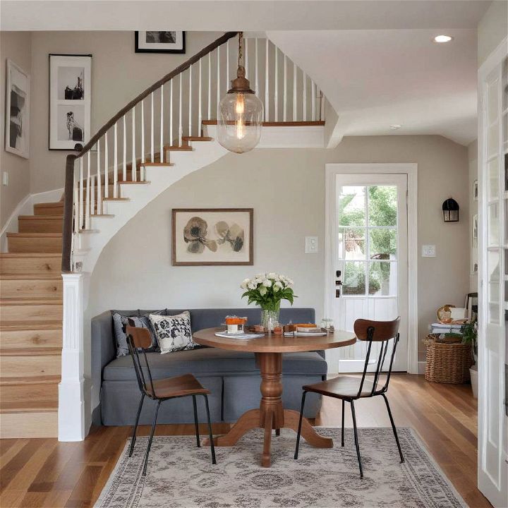 cozy space under a staircase