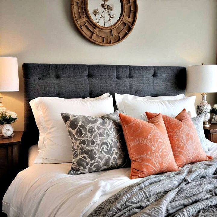 cozy throw pillows relaxing bedroom