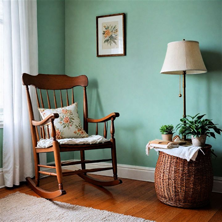 cozy vintage rocking chair