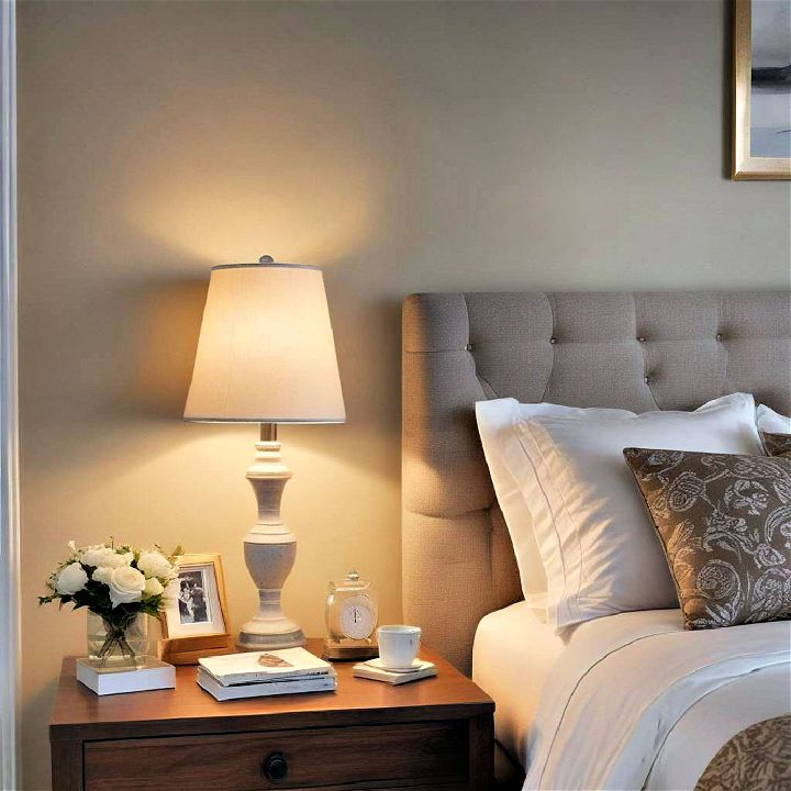 cozy yet soft guest room lighting