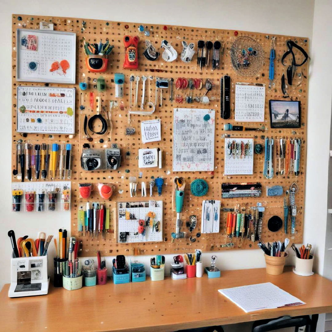 craft room pegboard