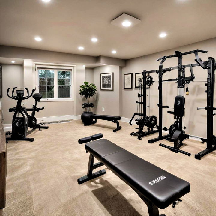 create a home gym in your basement