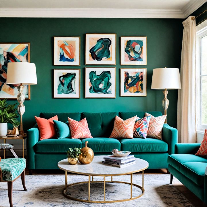create an artistic space with bold artwork