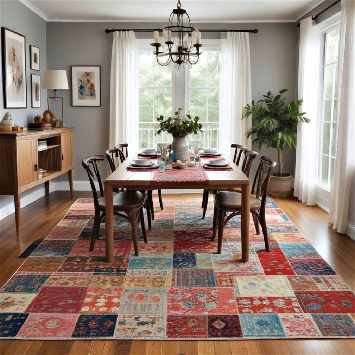 creative patchwork rug