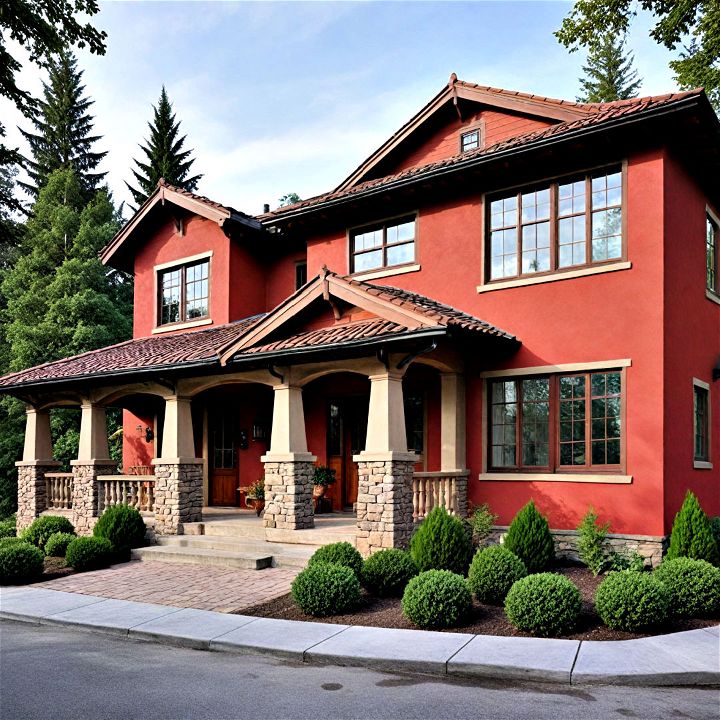crimson red exterior to make a bold statement