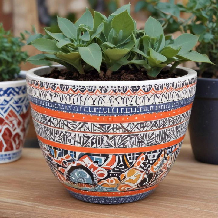 cultural pattern pot