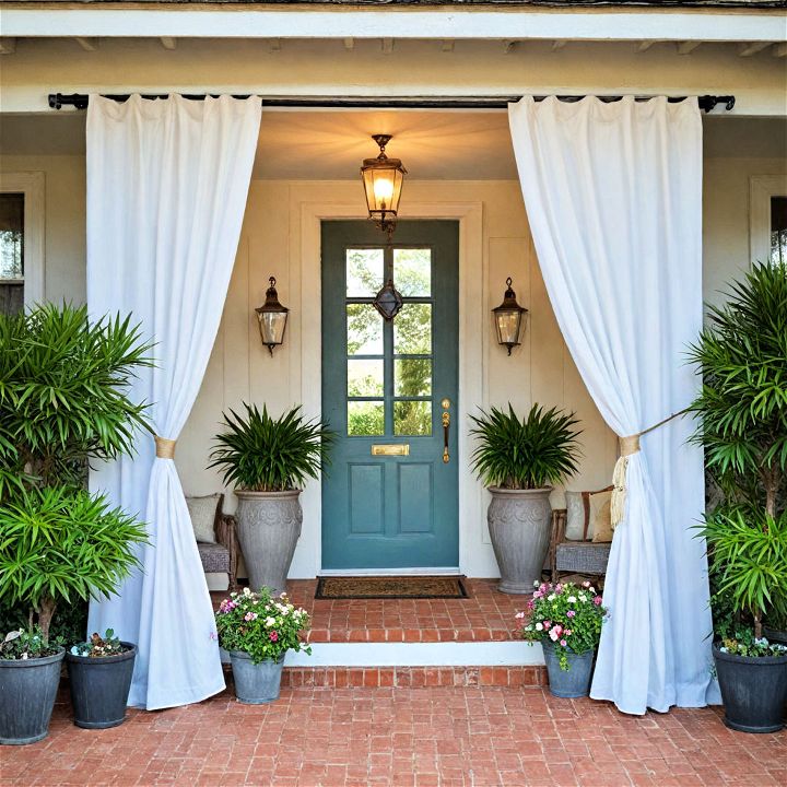 curtains for an elegant front door feel