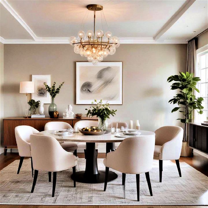 curved comfort dining room
