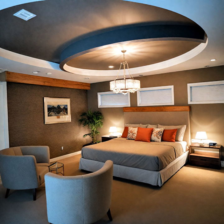 curved tray design ceiling