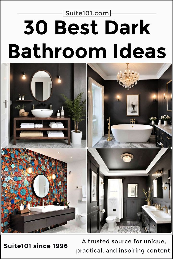 dark bathroom ideas to copy