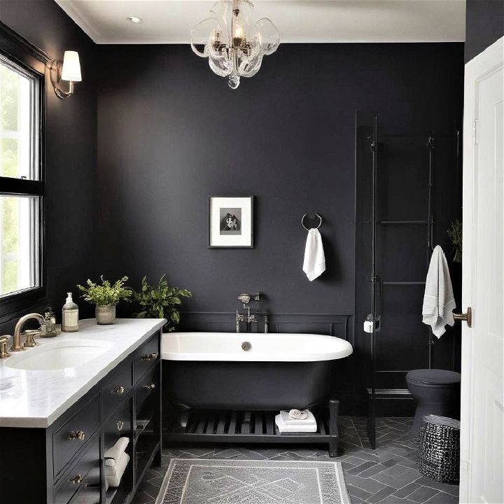 dark hues bathroom idea