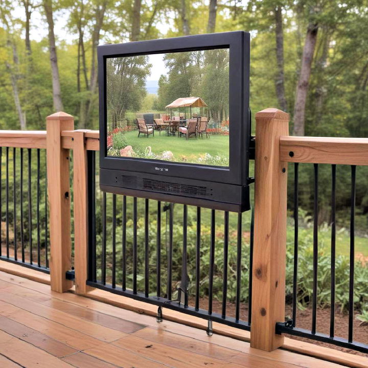 deck rail tv mount idea