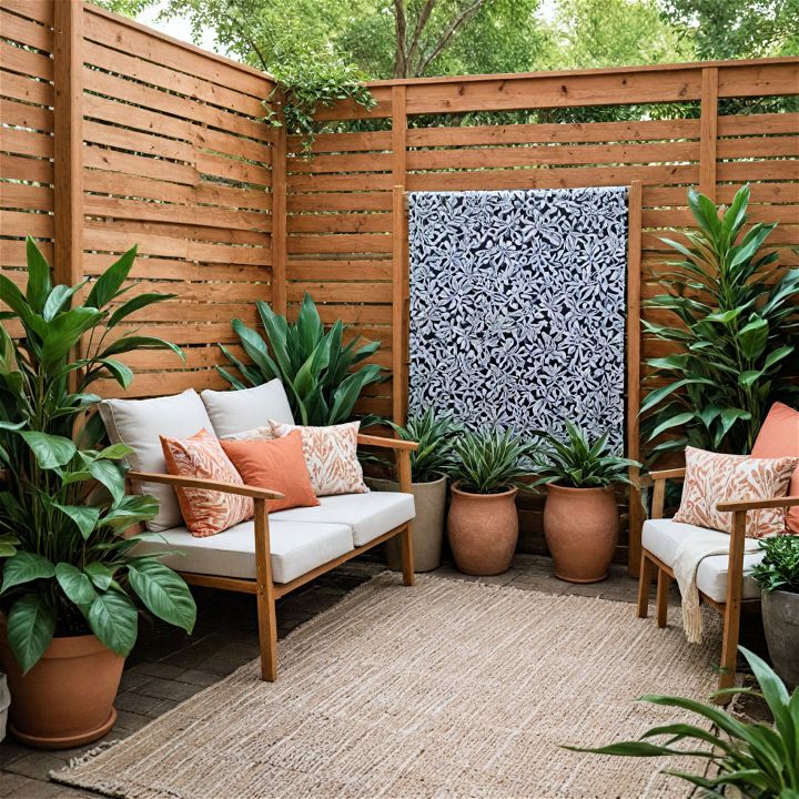 decorative backyard privacy screen