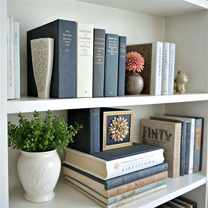 decorative books shelves