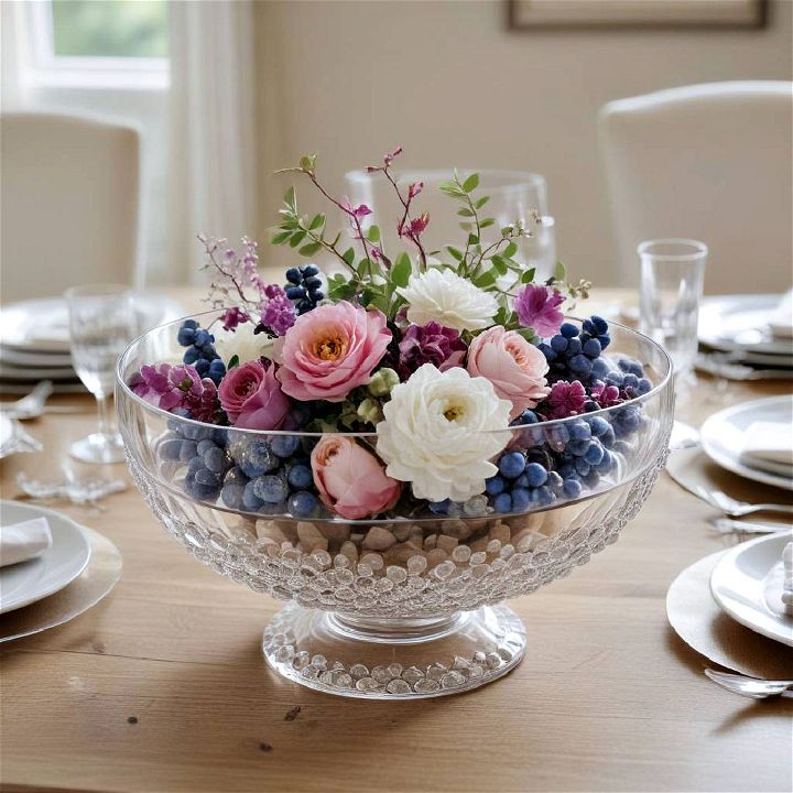 decorative crystal bowls centerpiece