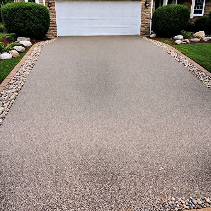 decorative gravel driveway