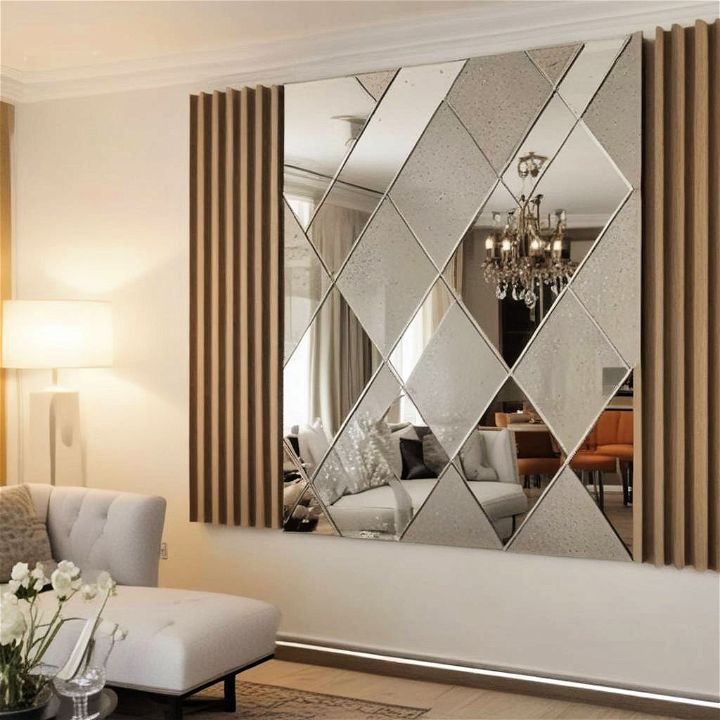 decorative mirror panel for living room