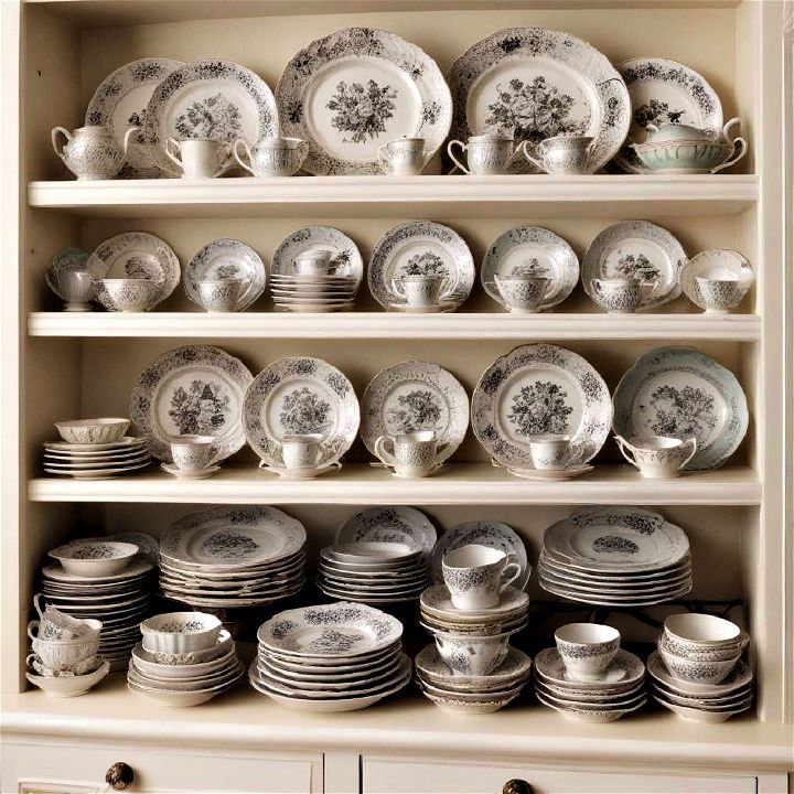 decorative plates and dishware display
