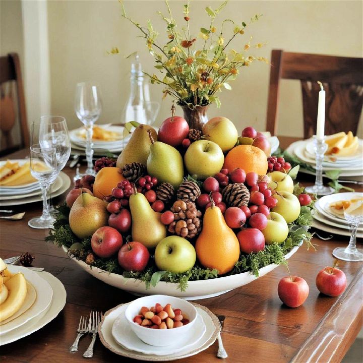 decorative seasonal fruit display