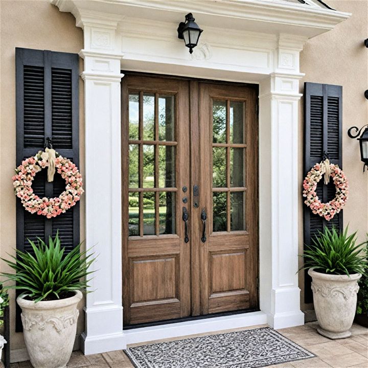 decorative shutters to frame your front door